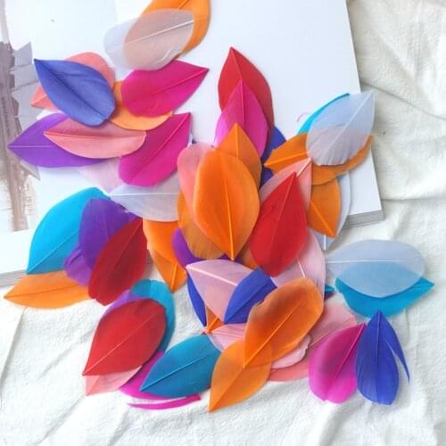 50pcs/pack Dyed Natural Goose Feather for craft Jewelry Earring Making Beautiful Small Swan Plumes for Party Carnival Decorative