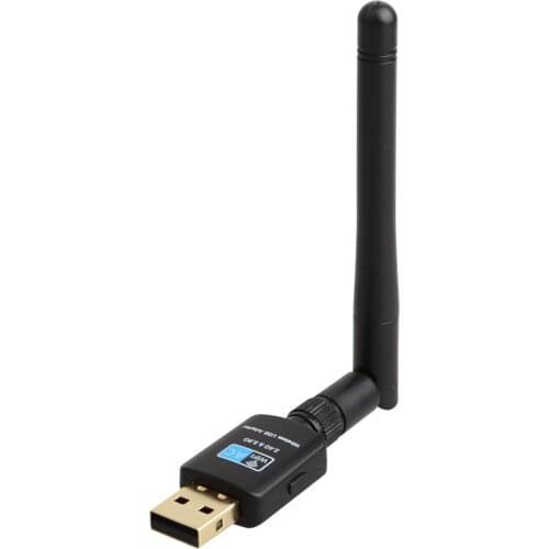 600Mbps USB WiFi Adapter 2.4GHz/5.8GHz Wireless Wi-fi Receiver with External Antenna