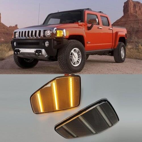 Car Front Led Side Marker Light Indicator Light LED Turn Signal Side Leaf Light for Hummer H3 H3T 2005-2010