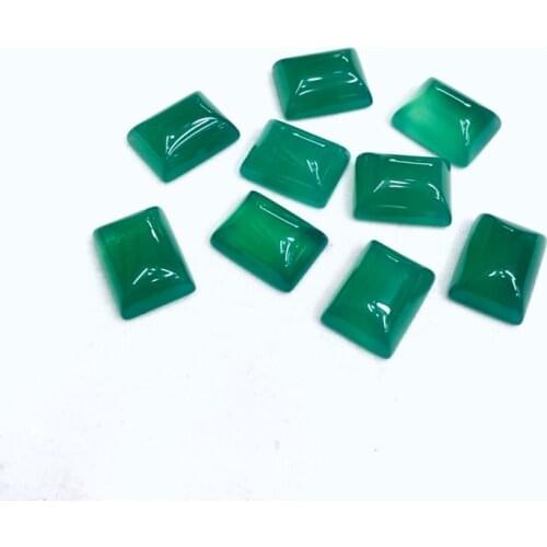 Wholesale 20pcs Natural Green Agat e Carnelian Beads Cabochon 12x16mm 13x18mm Rectangle Gem Stone Cabochon Bead Jewelry making