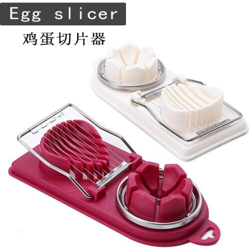 Household Egg Cutter Multi Function Stainless Steel Manual Loose Egg Slice Divider Preserved Egg Cutter