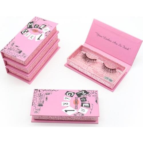 2021 Hot Sell Pink Burn Book Eyelash Case 3D Mink Fur Eyelahes Extension Private Label Box Custom Lashbox Packaging With Logo