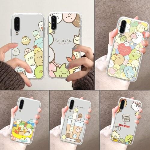 CUTE CARTOON Sumikko gurashi Phone Case For Samsung Galaxy A 3 5 7 8 10 20 21 30 40 50 51 70 71 E S 2016 2018 4G transparent 3D