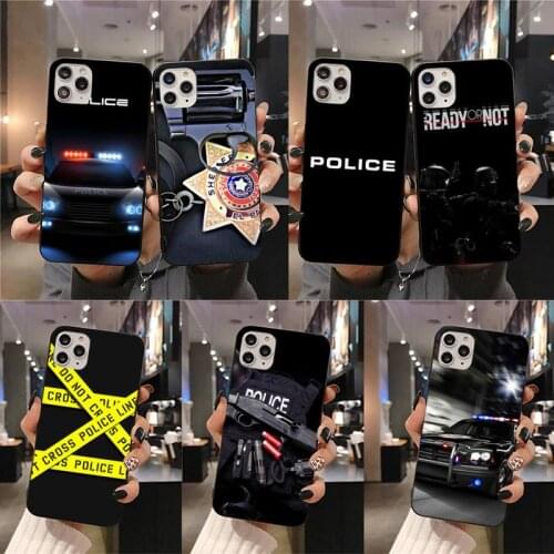 Symbol Police Phone Case For iphone 12 11 Pro Max Mini XS Max 8 7 6 6S Plus X 5S SE 2020 XR cover