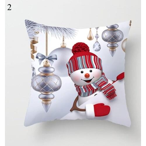 Decorative Cushion Cover Christmas Santa Claus Pillow Cover Christmas Decoration Pillowcase Cushions For Sofa Home New Year Hot