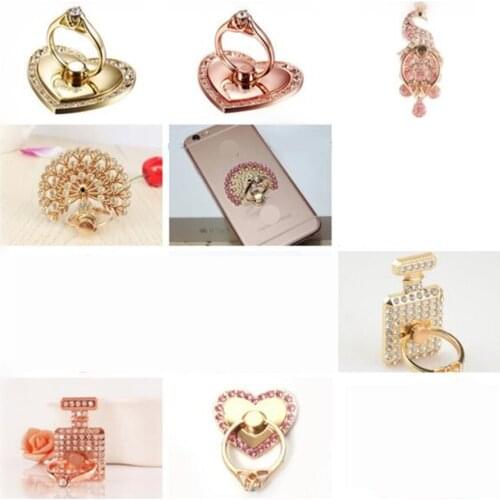 Mobile Phone Stand Holder Clover For iPhone Xiaomi Huawei All Phone Finger Ring Mobile Smartphone Phone Holder Stand Diamond