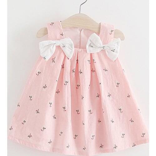 Girls Dress Toddler Kid Baby Bow Print Floral Suspender Princess Party Tutu Dress Newborn Baby Girl Clothes комплекты одежды