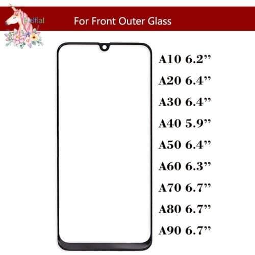 For Samsung Galaxy A10 A20 A30 A40 A50 A60 A70 A80 A90 Touch Screen Front Glass Panel LCD Outer Display Lens Front Glass