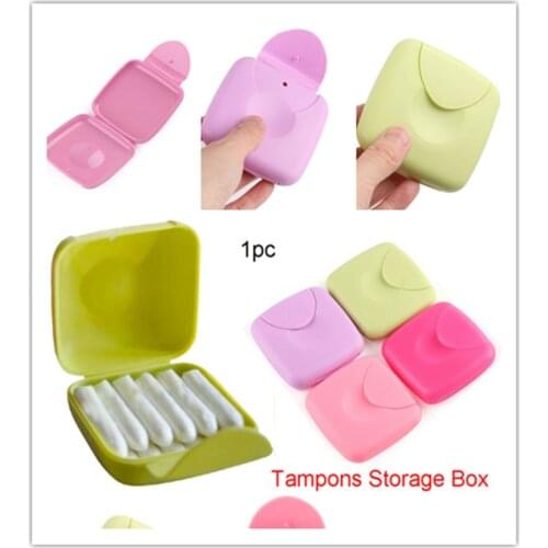 1 PCS Color Random NEW Coming Travel Outdoor Portable Women Tampons Storage Box Holder Tool Set Travel Carrying Storage Case