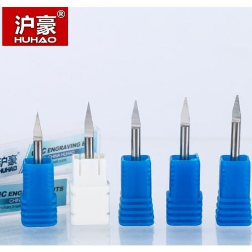 HUHAO 1pc 3.175mm Engraving Bits end mill CNC Router Bit TOP Quality degree 20 25 30 40 60 90 milling cutter Machine Accessories