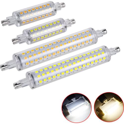 J78 J118 78mm 118mm R7S Lamparas Led Lamp AC 220V 110V 2835SMD 64 128 leds Spotlight Replace Halogen Floodlight R7S No Flicker