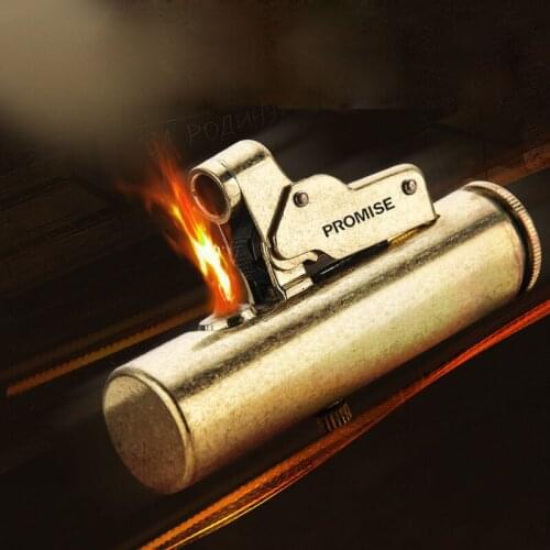 Classic Retro CreativePress Kerosene Cigar Cigarette Nostalgic Pure Copper Lighter Collection Cigarette