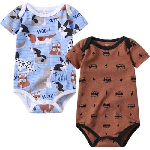 2pc Baby clothes 2021 new baby cotton baby jumpsuit short-sleeved boy girl summer baby clothes suit 2 pieces