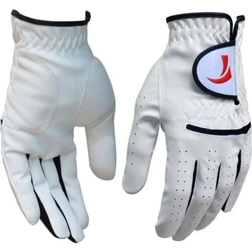 1 Pair Leather Golf Gloves Mens Soft Breathable Anti-Slip Golf Gloves Left Right Hand Sports Golf Accessories D0629