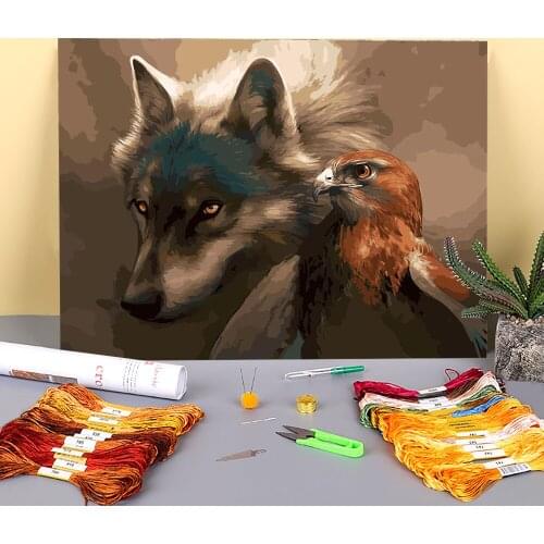 Angel Religion Printed 11CT Cross Stitch Complete Kit Embroidery DMC Threads Hobby Craft Handiwork Knitting Stamped Wholesale