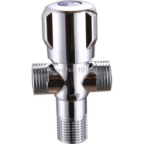 Wall Mounted M1/2"-M1/2" -M1/2" Brass Material Angle Valve 4PCS in Lot L16780