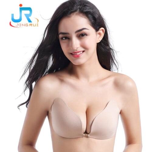Angels Wing strapless underwear gathers an unmarked thickened silicone bra with a breathable invisible bra