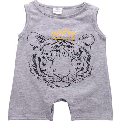 Newborn baby boy infant baby bodysuit full body pajamas suit clothes Baby Bodysuit O-neck Sleeveless Cotton Summer Baby Clothes