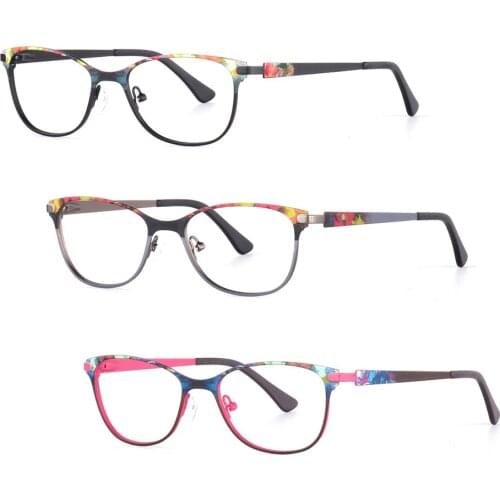 Stainless Steel Sunglass Metal Glass Frame Reading Glasses Prescription Eyeglasses Frames Clear Lens Computer Eyewear