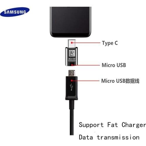 Samsung Micro USB to Type C Converter Original Type-c Cable Adapter Fast Charger Samsung Galaxy S8/S9 S 8 Plus/ Note8 note9