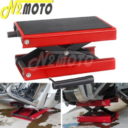 Lift Table Motorcycle 1100LBS Scissor Jack Center Lift Crank Repair Stand For Spyder ATV UTV Dirt Bike Snowmobile Lift Holder
