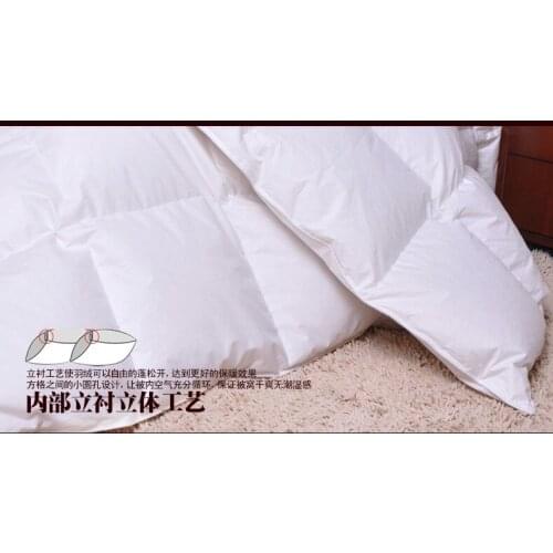 AU double size 180*200 cm duvet filled Goose feather & down 45 oz tog value 10.5 for winter 350 gsm factory price wholesale