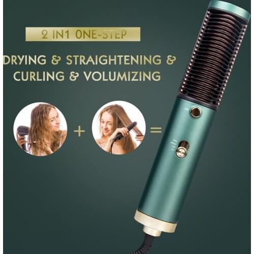 RUCHA Professional Hair Blow Dryer And Styler Straightening Hot Air Brush Salon Hair Comb For Household Hair Beauty Styling
