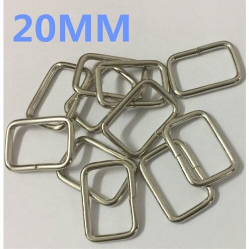 100 Pcs Rectangle Dee D Ring 20mm No Welded D webbing Belt buckles Ribbon DIY Needlework Luggage Sewing Buckles DIY Accessory