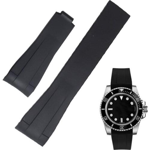 Watch Band For Ro Daytona Submariner Yacht-Master Gmt Explorer Strap Silicone 20 Rubber Chain Watch Accessorie Watch Bracelet