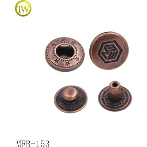 High quality antique copper denim jean press snap button for garment