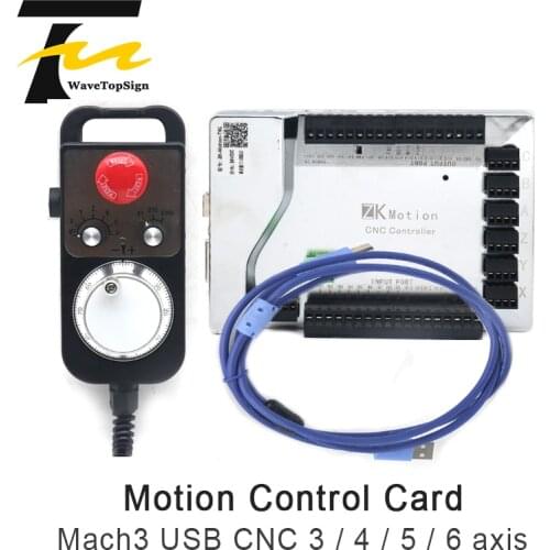 WaveTopSign Mach3 USB CNC 3 4 5 6axis 5axis Engraving Locomotive Bed Interface Board Motion Control Card High-Speed Differential