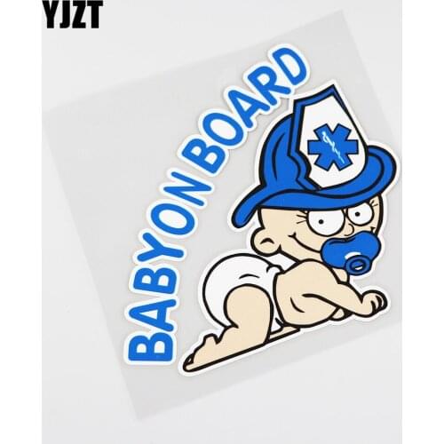 YJZT 15.5CMX14.6CM Baby ON Board Pvc Decal Car decorate Sticker 13A-0048