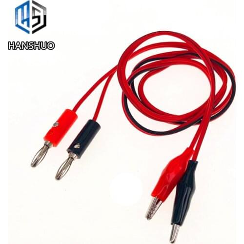 1 Pair Alligator Testing Cord Lead Clip to Banana Plug for Multimeter Test