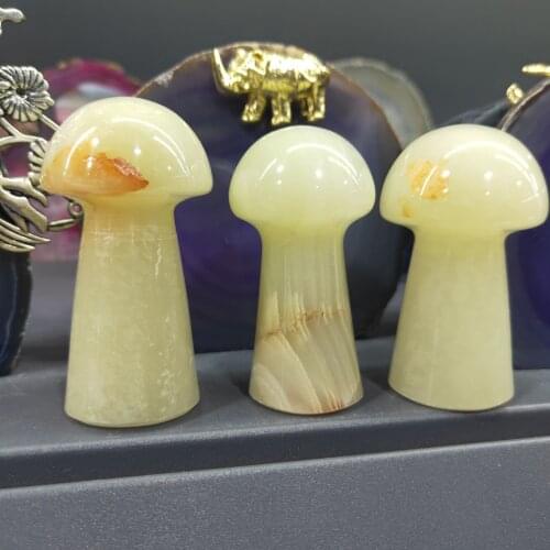 1pcs Natural Afghanistan Jade mushroom Quartz Healing Crystal Fengshui Aesthetic Room Decor Reiki Gift