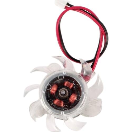 3 x 35mm 12V Clear Plastic Computer VGA Video Cooler Card Cooling Fan