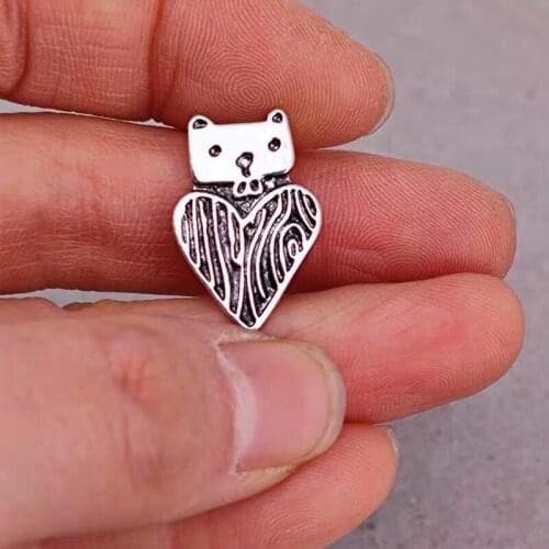 50 pcs cute beaver pendant charms beaver heart charm gift jewellery for women
