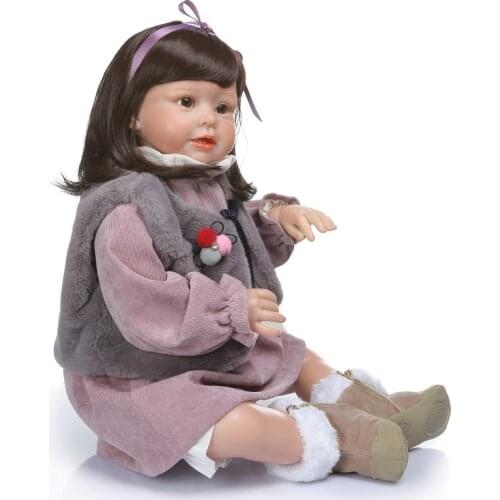 70cm 28inch New Arrival A Year-old Beautiful Little Girl Reborn Silicone Doll for Baby Toys for Children Dolls Reborn Baby Dolls