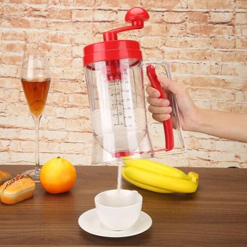 800ml Manual Mixer Hand-held Batter Dispenser Cupcake Cream Dough Funnel Meat Ball Maker Kitchen Cake Baking Tool