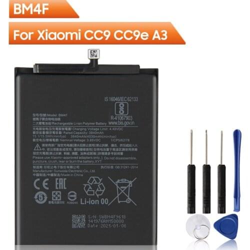 Xiao Mi Original Replacement Phone Battery BM4F For Xiaomi Mi CC9 CC9e CC9 e Mi A3 Mi9 Lite BM4F Rechargeable Battery 4030mAh