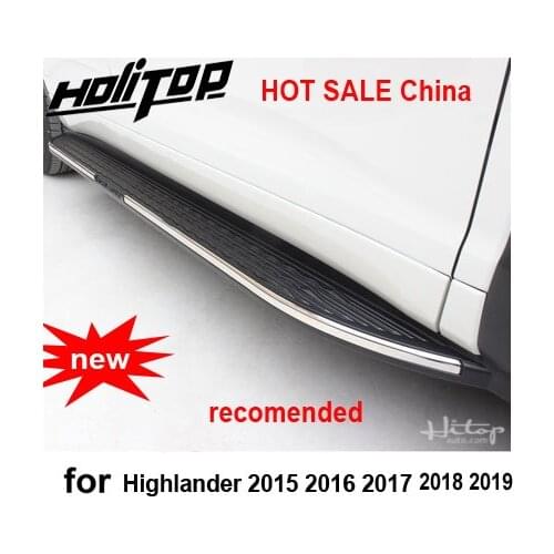 Running board side step side nerf bar For Toyota Highlander Kluger 2015-2019,from ISO9001 factory,hot sale in China,recomended