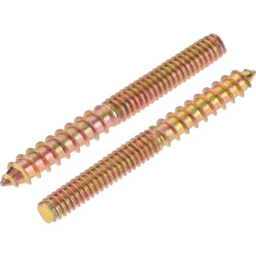 Uxcell 5/32-32 x 1-1/2" Hanger Bolts Double Head Dowel Screw for Wood Furniture 50pcs