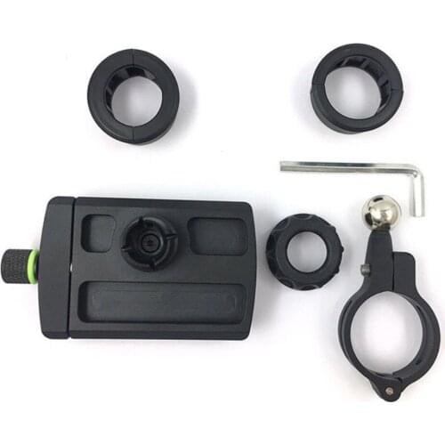 Black Handlebar Phone GPS Holder Mount For CNC Motorcycle Bike MTB Anti-slip Mats Part Bracket