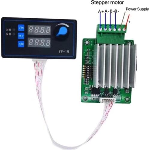 DC 8-24V Reversal Speed RPM Pulse Time display 42 57 Stepper Motor Driver Controller Board Speed Adjustable 0.1~999RPM