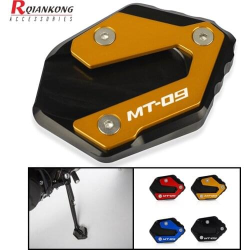 For YAMAHA FZ-09 MT-09 2013-2021 CNC Aluminum Motorcycle Kickstand Enlarge Plate Pad Side Stand Enlarger MT09 Tracer 2020 2019