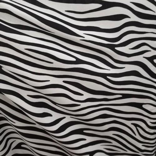 Zebra Stretchy Chiffon Clothing material fabric DIY sewing textile Summer dress material
