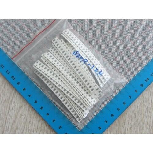 Good 500pcs/lot High Quality smd 1206 resistor kit 620R-12K 5% resistor assorted kit 1206 smd resistor kit 25value*20pc