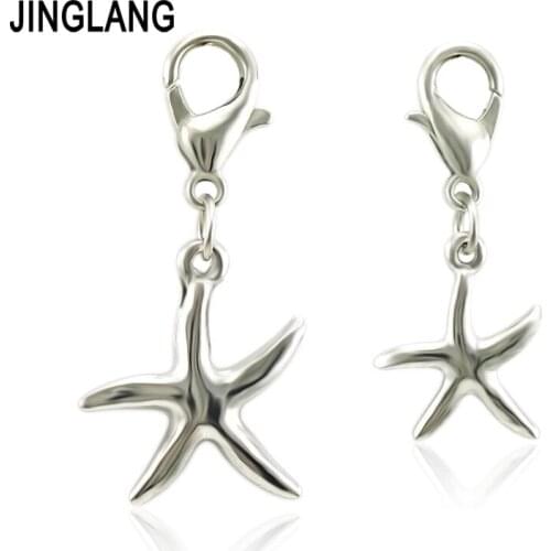 JINGLANG Mixed Charms Pentagram Gesture Enamel Alloy DIY Jewelry Making Accessories Craft 50 Pcs