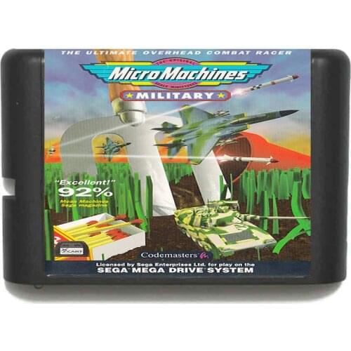 Micro Machines Military 16 bit MD Game Card For Sega Mega Drive For Genesis