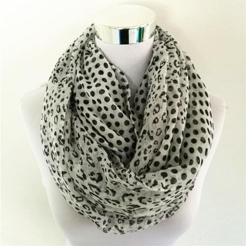 Fashion Female Leopard print Scarf dot Women Infinity scarves four reason hot sale circle Bufandas lady long Stripe Ring Scarf