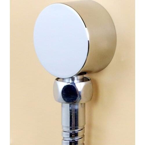 Wall Supply Elbow,Brass Round Wall Mount Shower Hose Connector Accessories G1/2Inch Water Outlet for Shower